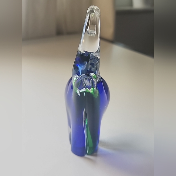 Vintage 1960's Handblown Murano, Italy Art Glass Elephant Figurine 5.5" - Picture 7 of 8